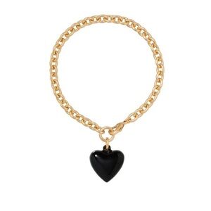 ROXANNE ASSOULIN The Mini Puffy Heart Charm Bracelet Black firm price